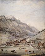 Abraham Fischer Seen Baths of Loeche some Was worth oil painting picture wholesale